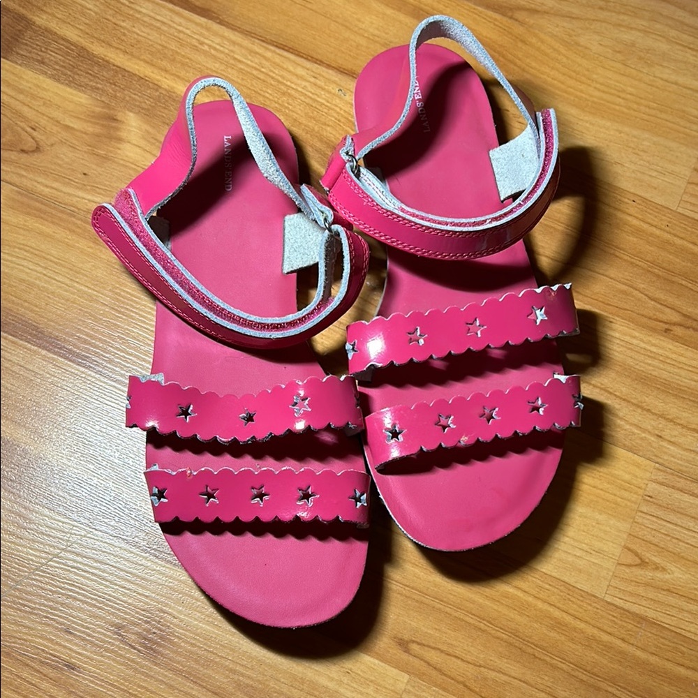 Lands’ End big girls 6  Stylish Pink Kids Sandals LN